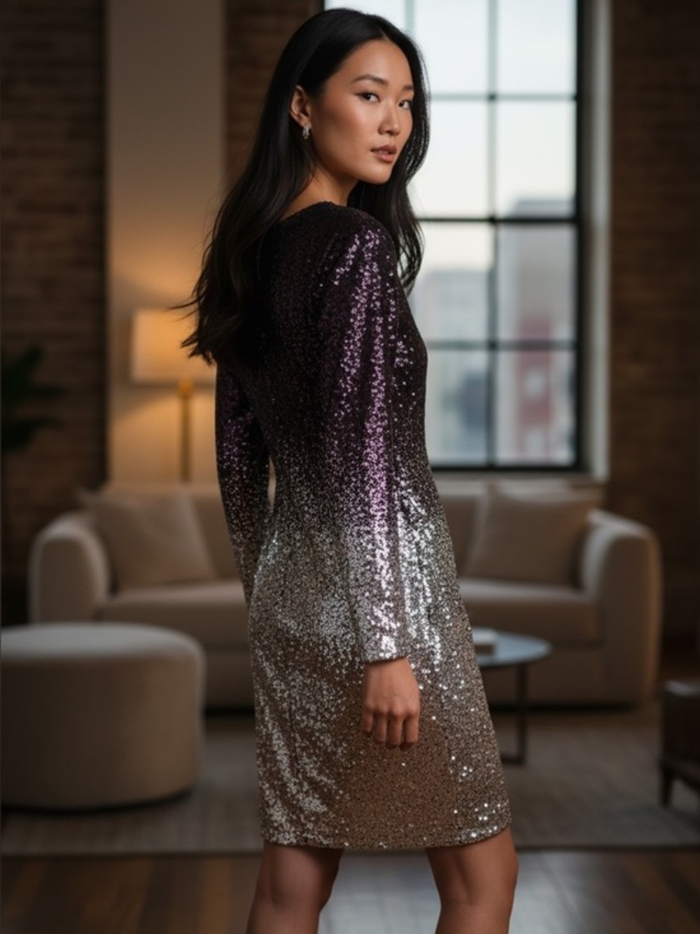 ✨ NWT Fashion Nova Ombre Sequin Cocktail Dress Medium
